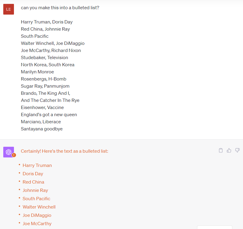 a screenshot of ChatGPT analyzing song lyrics